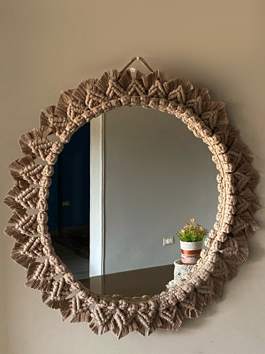 Brown Mirror Macrame