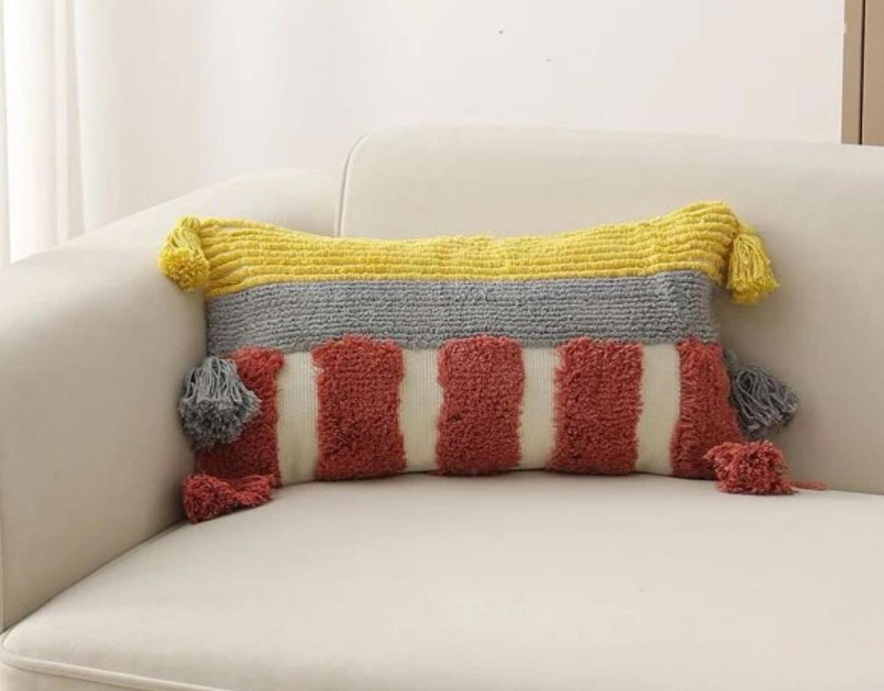 Colorful Serpentine Tufted Cushions