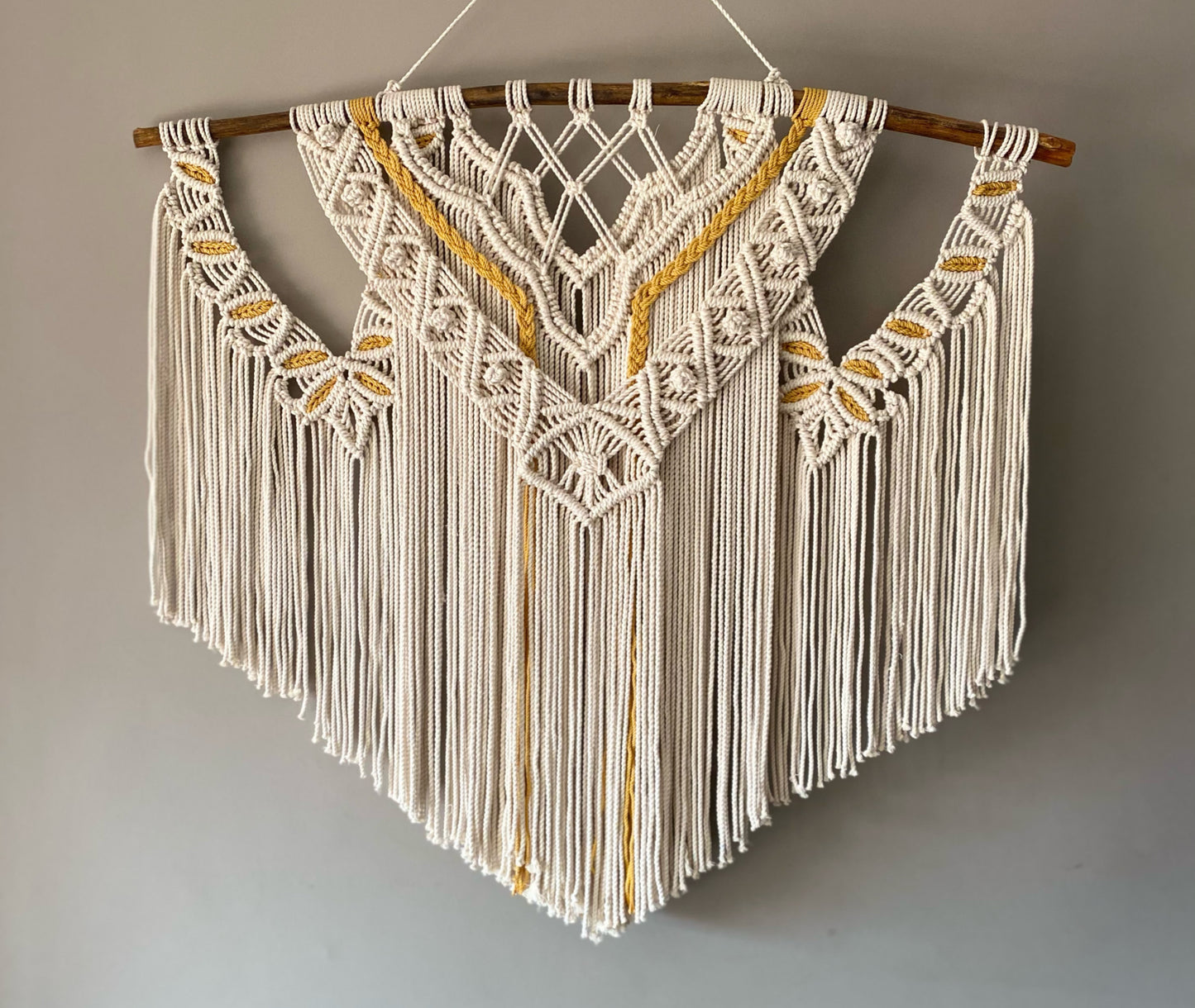 Yellow & White Macrame