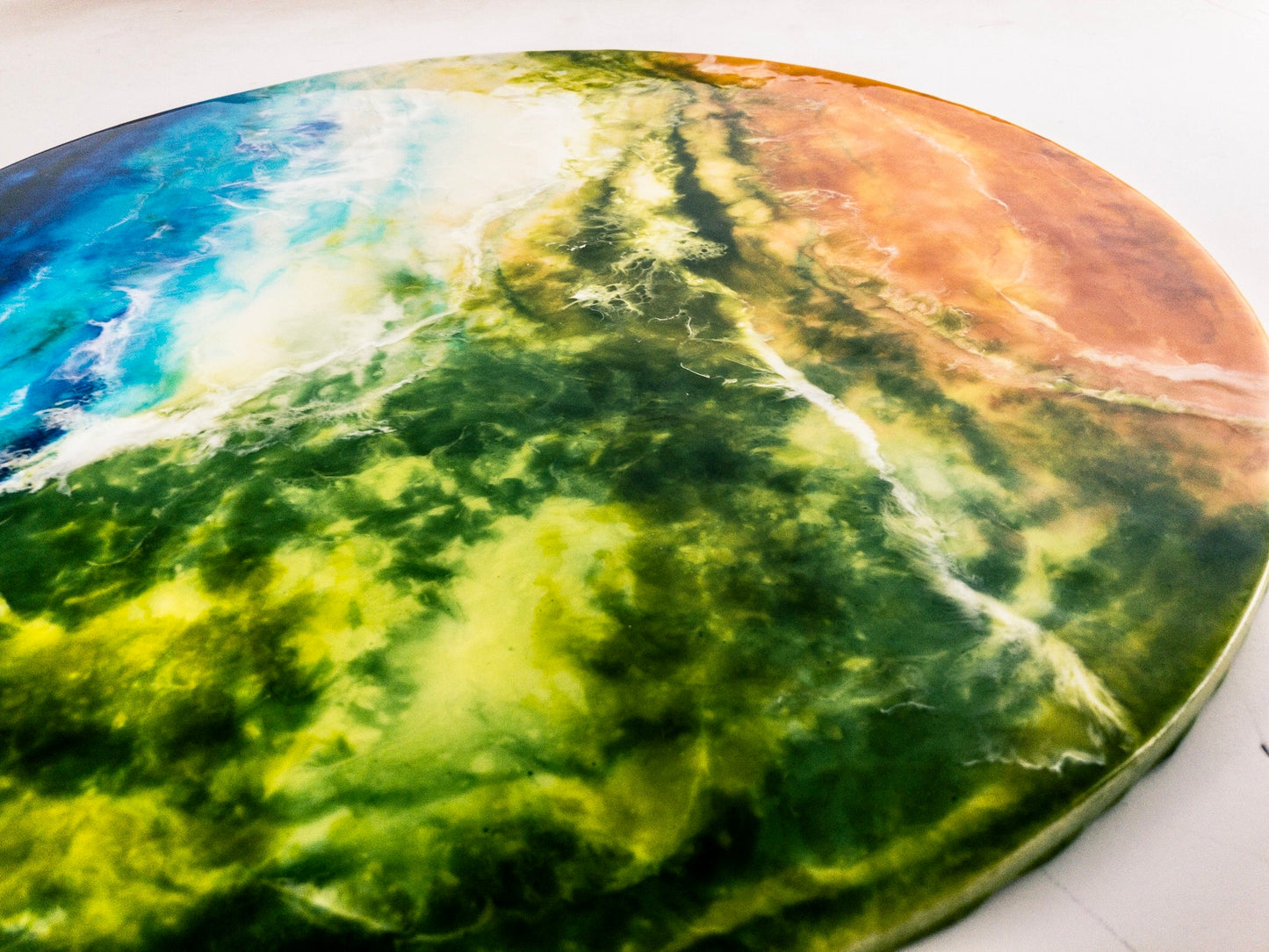 Earth epoxy painting