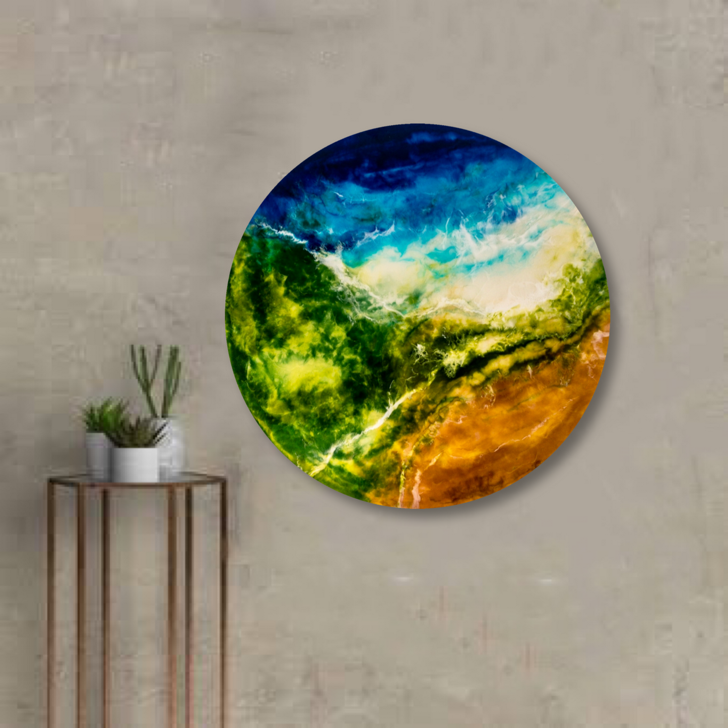 Earth epoxy painting