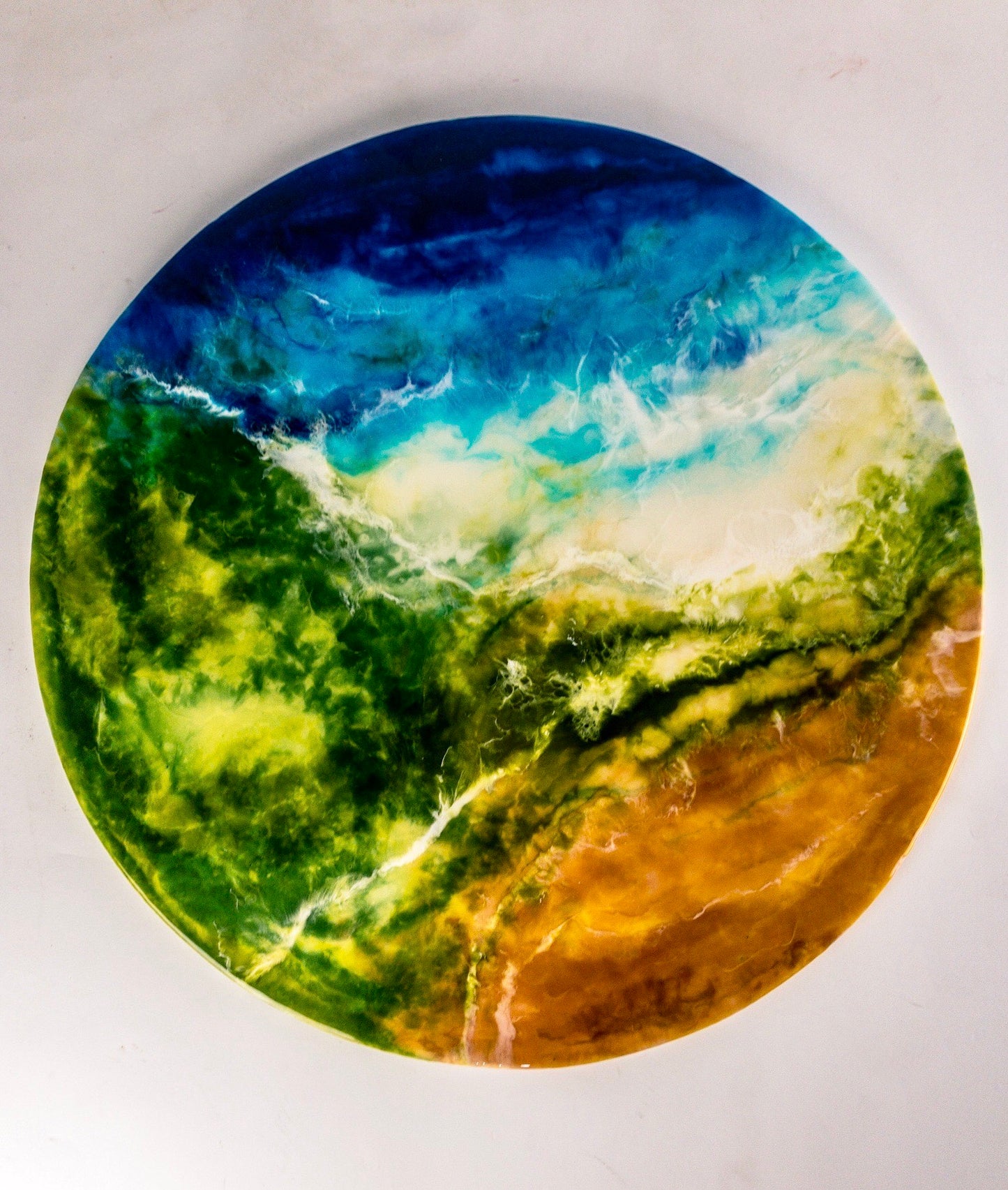 Earth epoxy painting