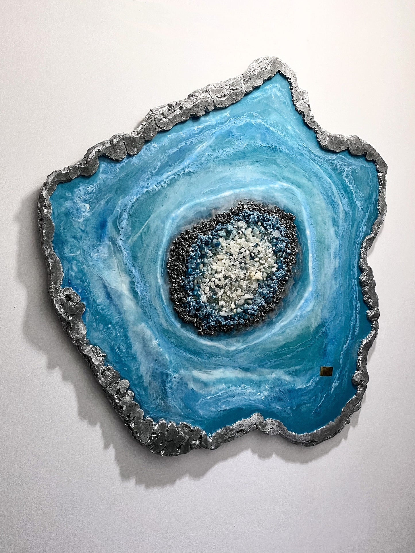 Turqoise agate painting