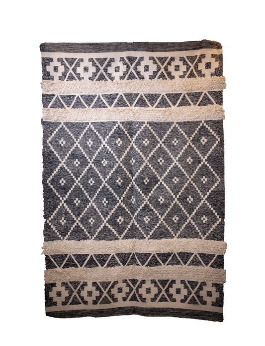 Beige & Grey Diamonds Rug