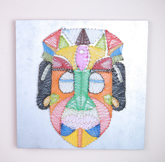 Colorful Face String Art