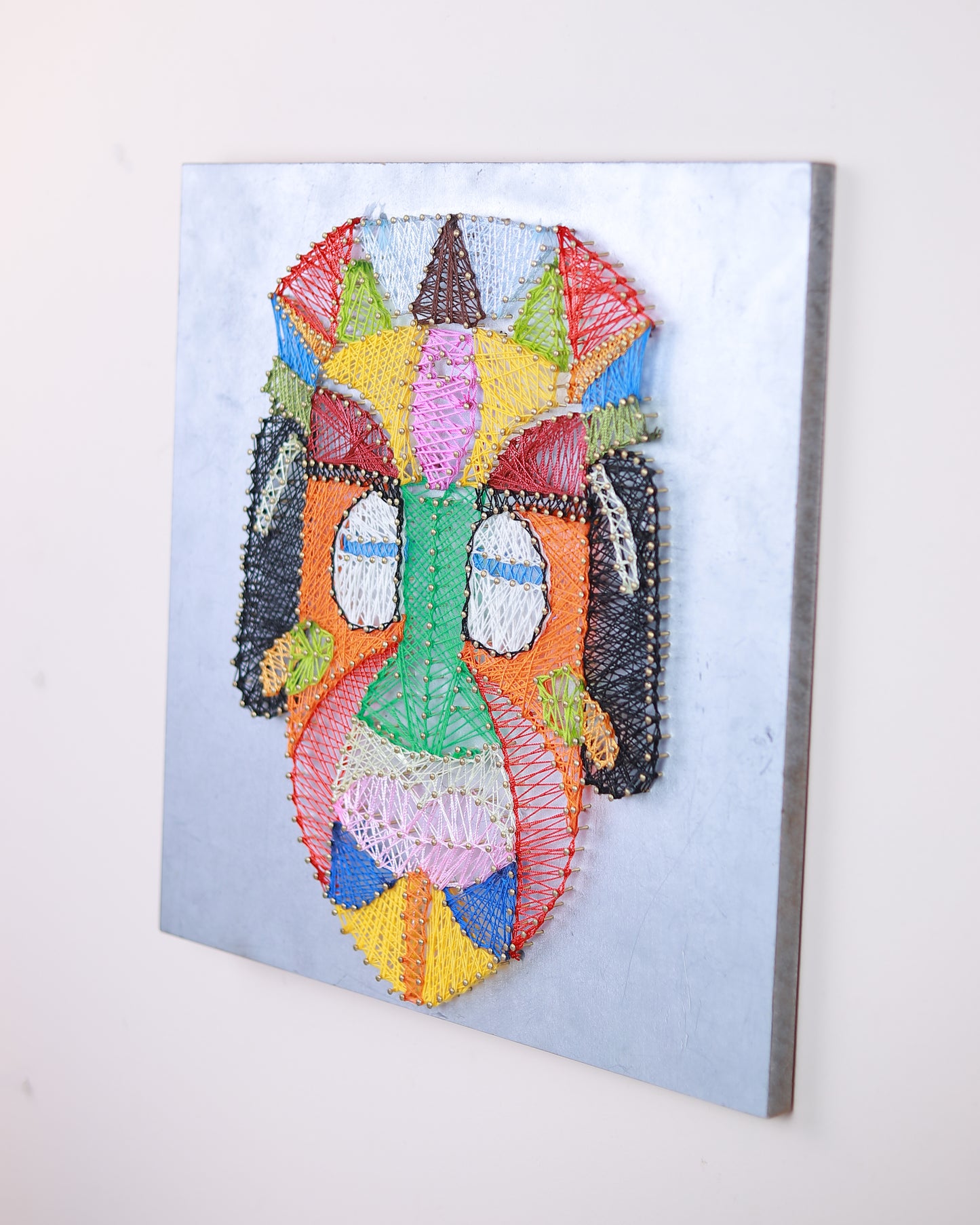 Colorful Face String Art