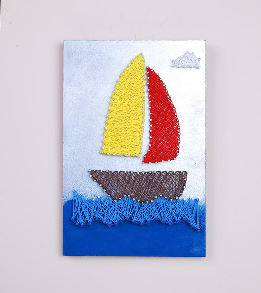 Colorful Boat String Art