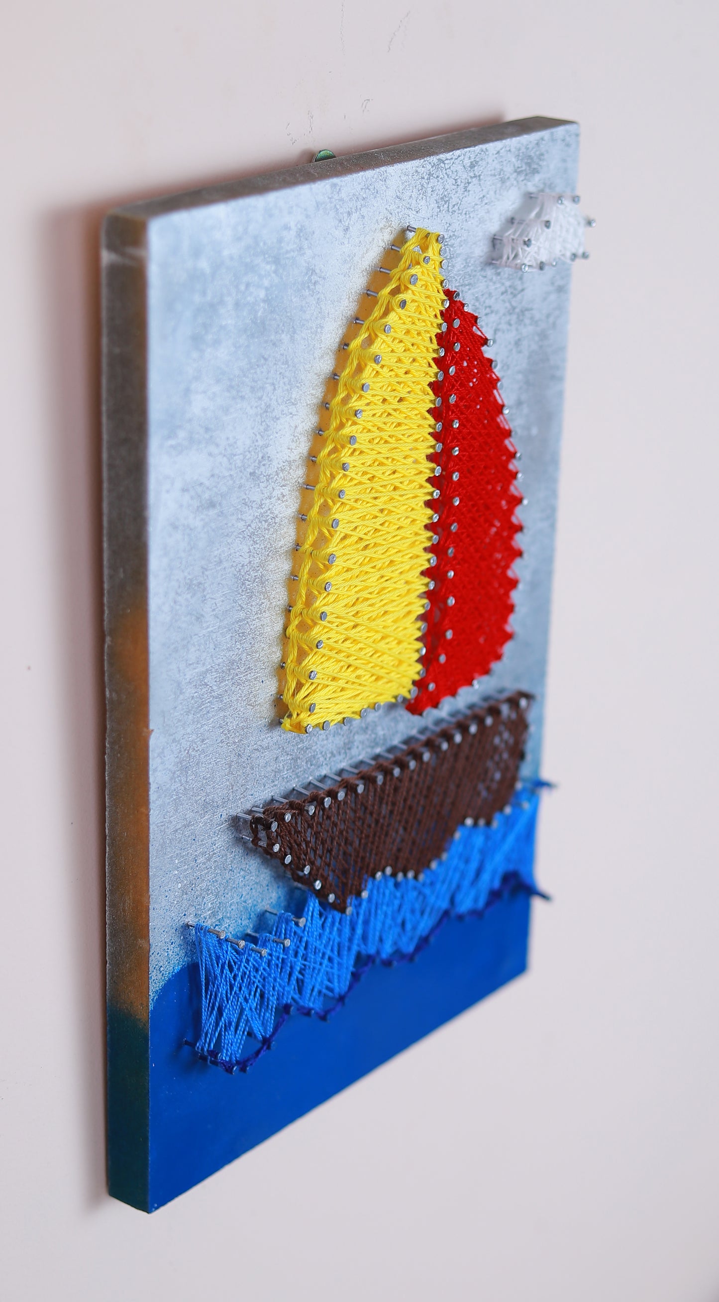 Colorful Boat String Art