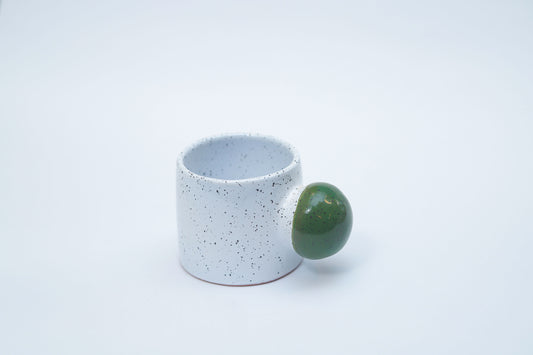 White and Green Mug