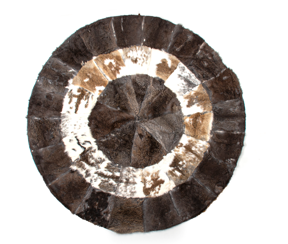 Dark Brown Handmade furry rug