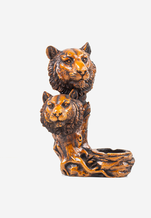 Tigers Figurine and Ashtray