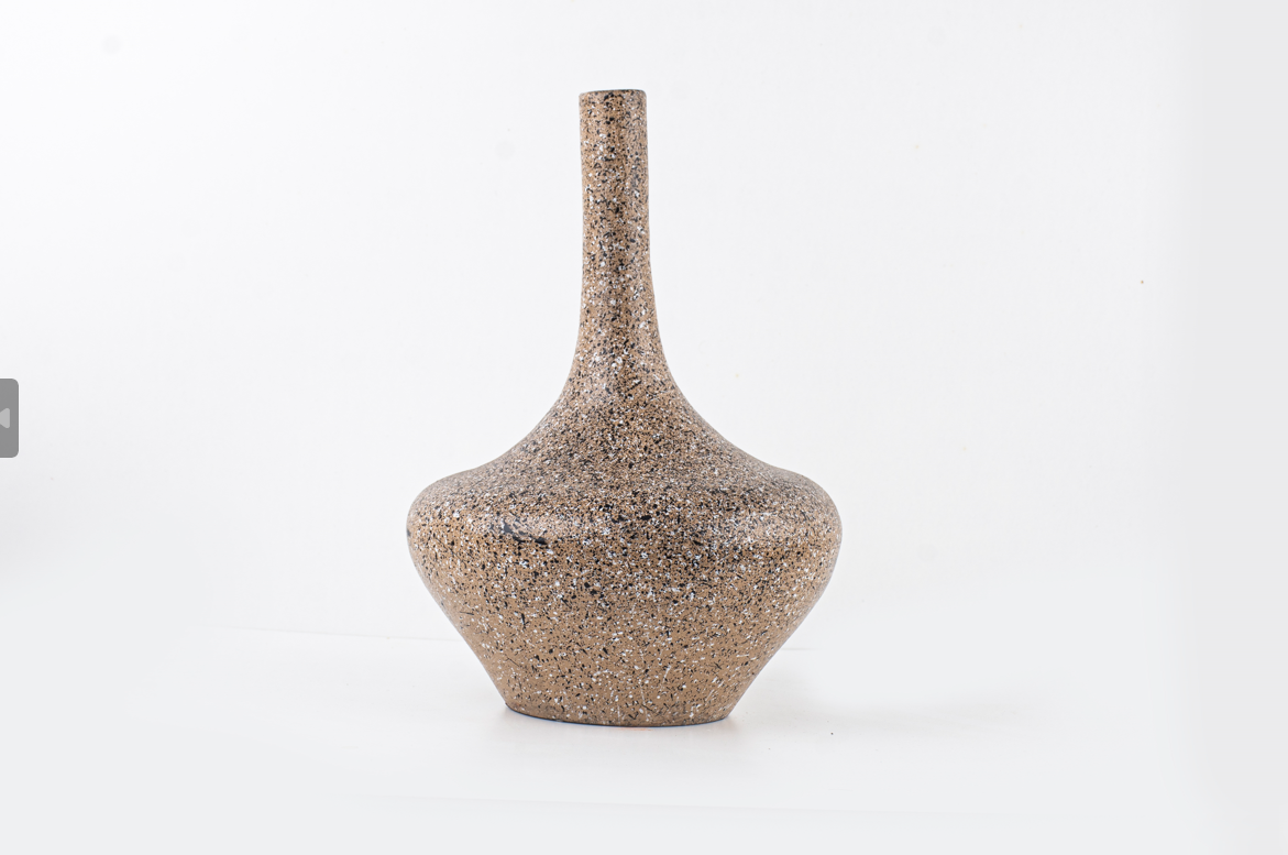 Dotted Beige Decorative Pot