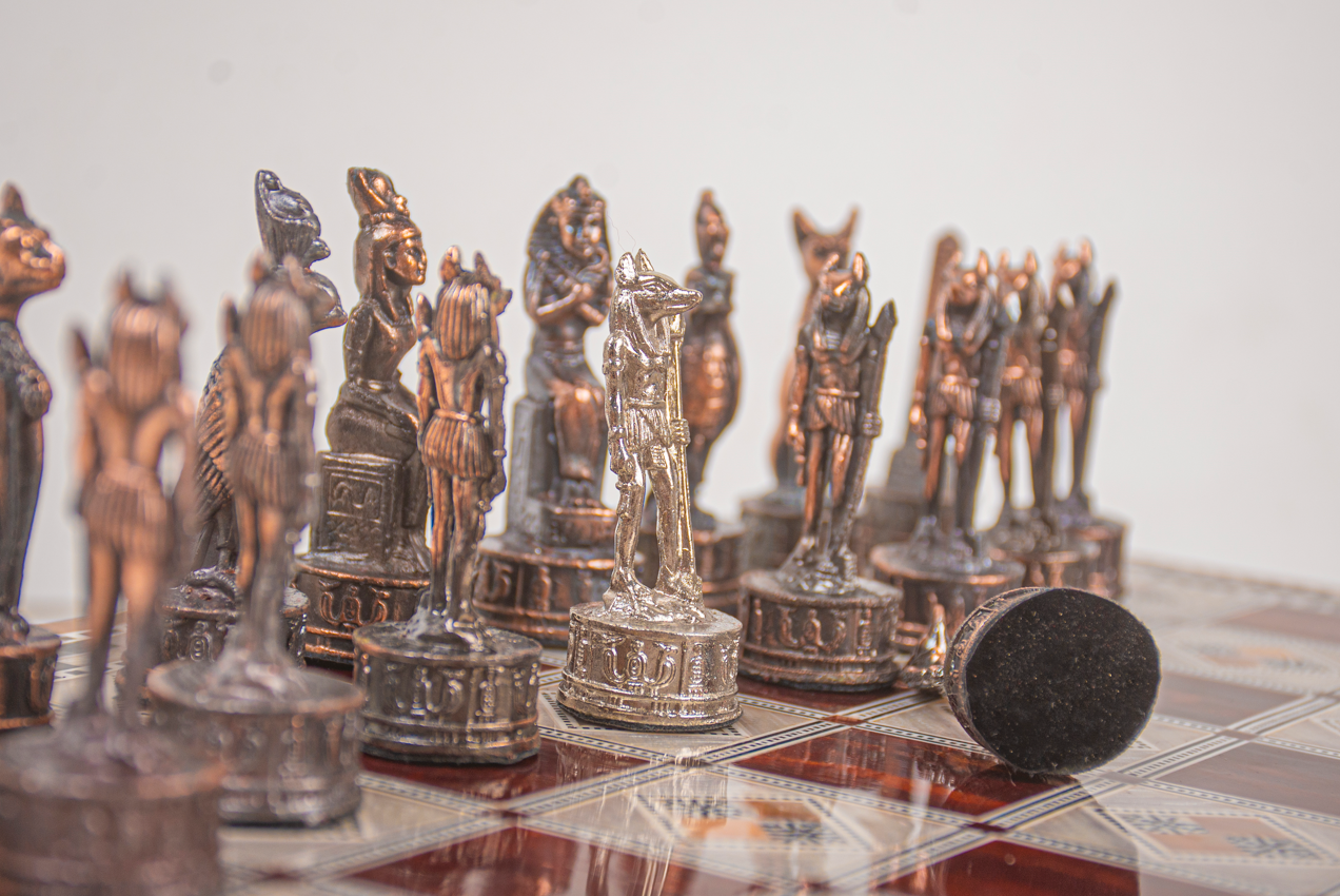 Handmade Chess Board with pharaonic pieces