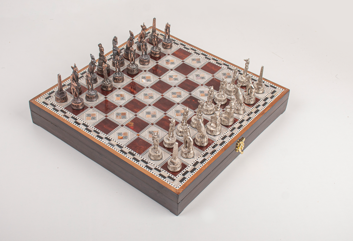 Handmade Chess Board with pharaonic pieces