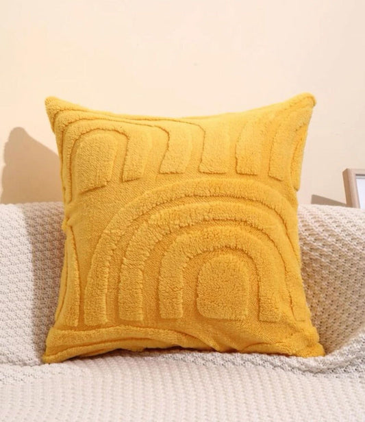 Yellow Brush Fuzzy Cushions