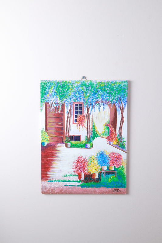 Home Garden Acrylic Painting