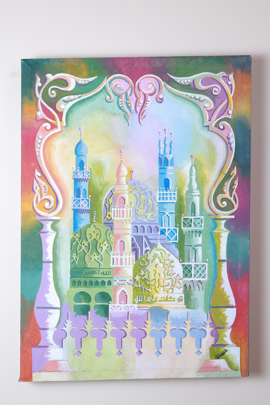 Mosque Acrylic Painting