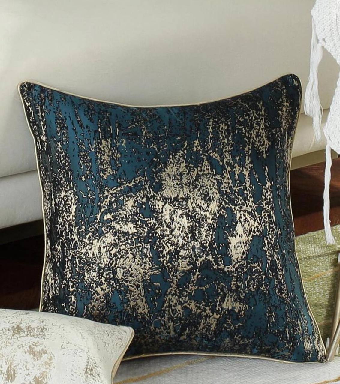 Dark Turquoise Sandy Cushions