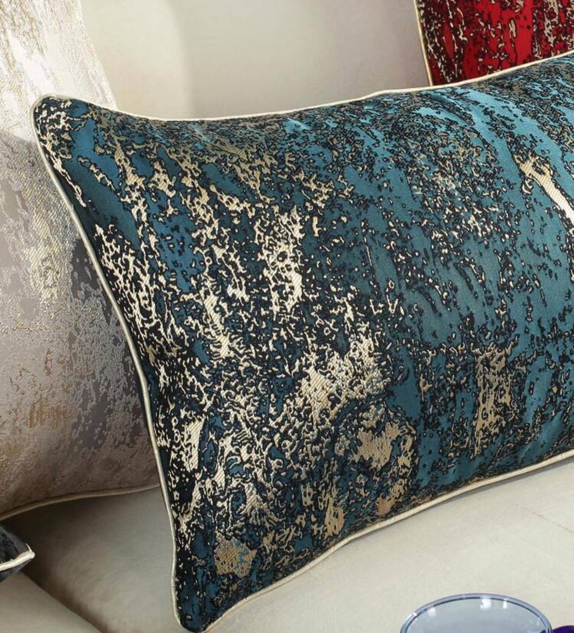 Dark Turquoise Sandy Cushions