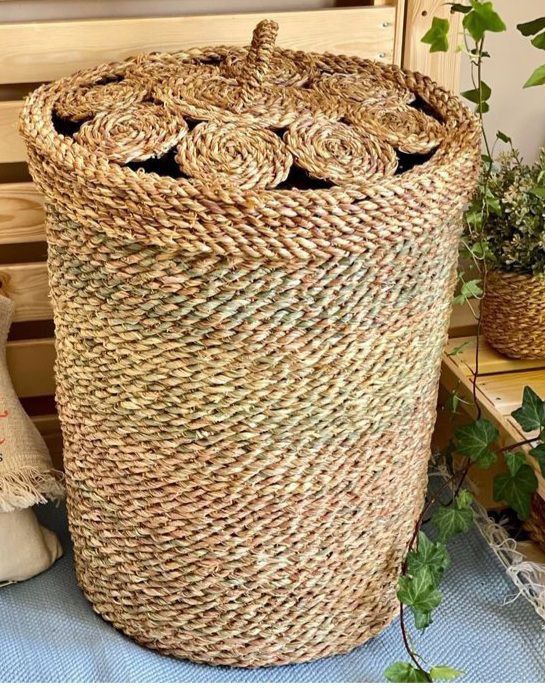 Handmade Wicker Basket with Cover