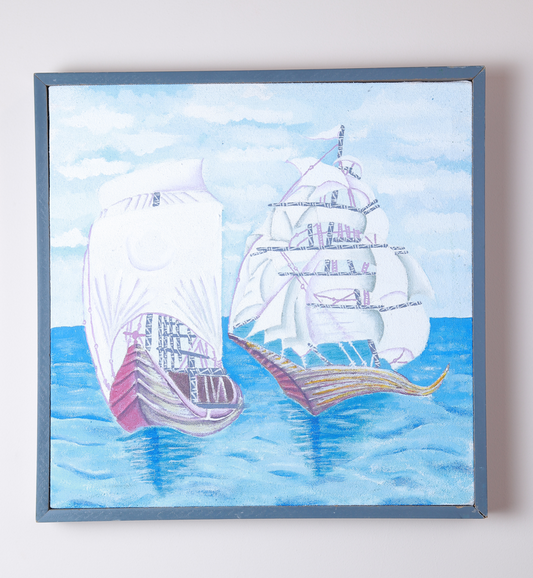 Ships Acrylic Painting