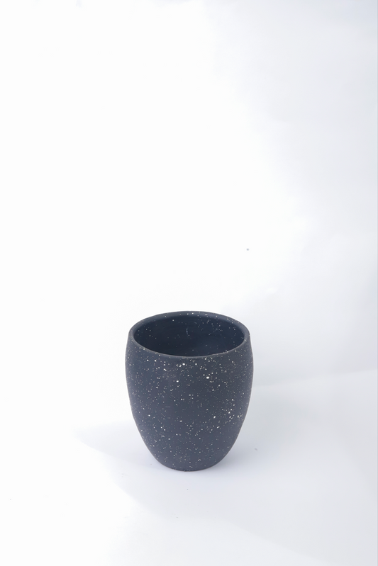 White Dotted Black Pot