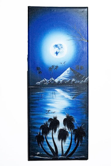 Night Pyramid painting